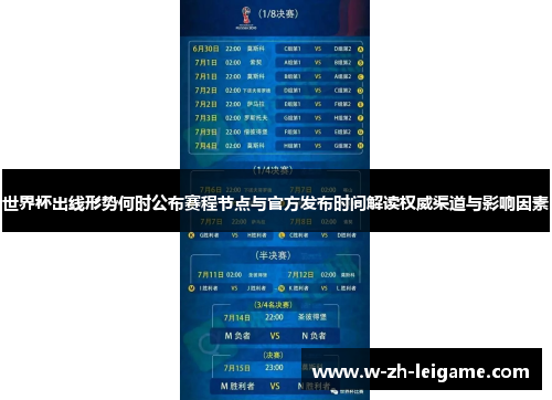 世界杯出线形势何时公布赛程节点与官方发布时间解读权威渠道与影响因素